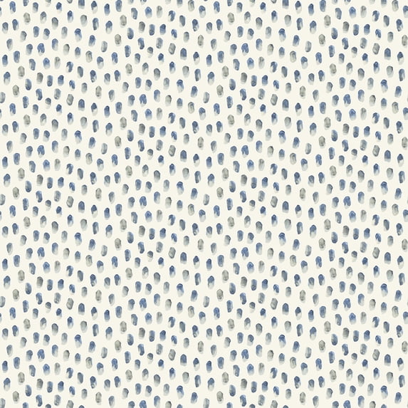 Chesapeake Sand Drips Blue Painted Dots Wallpaper