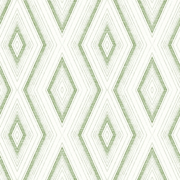 Chesapeake Santa Cruz Green Geometric Wallpaper