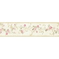 thumbnail image 1 of Chesapeake Scotney Blush Tearose Acanthus Border Prepasted Easy Walls Wallpaper, 6-in by 15-ft, 7.5 sq. ft., 1 of 3