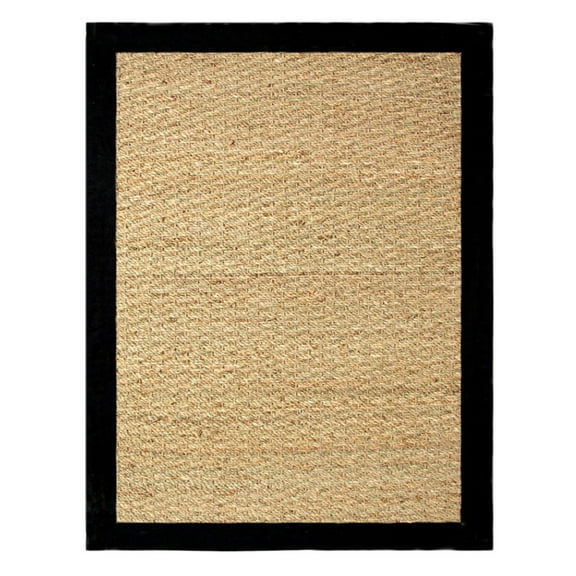 Chesapeake Seagrass Area Rug with Black border (5'x7')