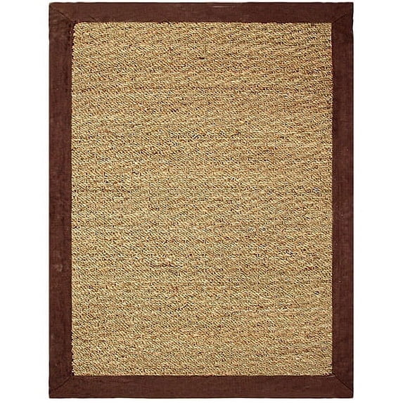 Chesapeake Seagrass Area Rug with Chocolate border (24"x36")