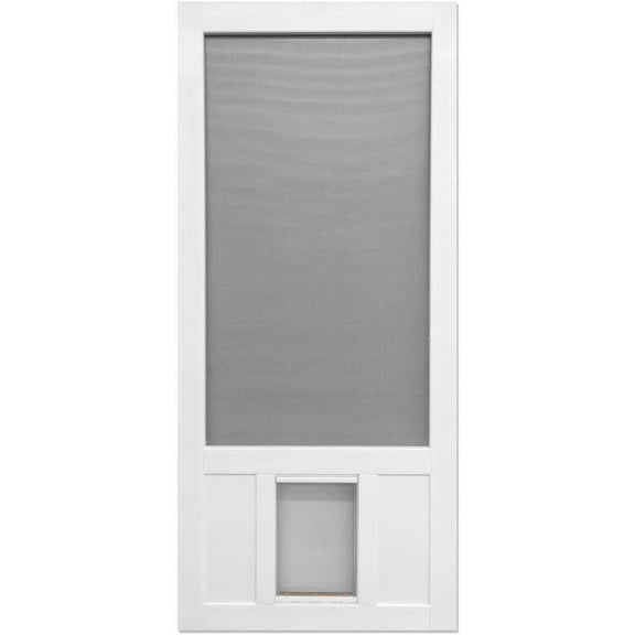 Screen Tight Chesapeake Series Reversible Vinyl Screen Door - Extra-Large Pet Flap - 36 x 80 in.