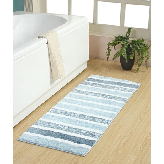 Chesapeake Sherrington Micro Tufted Bath Runner - 22"X60"- Spa Blue