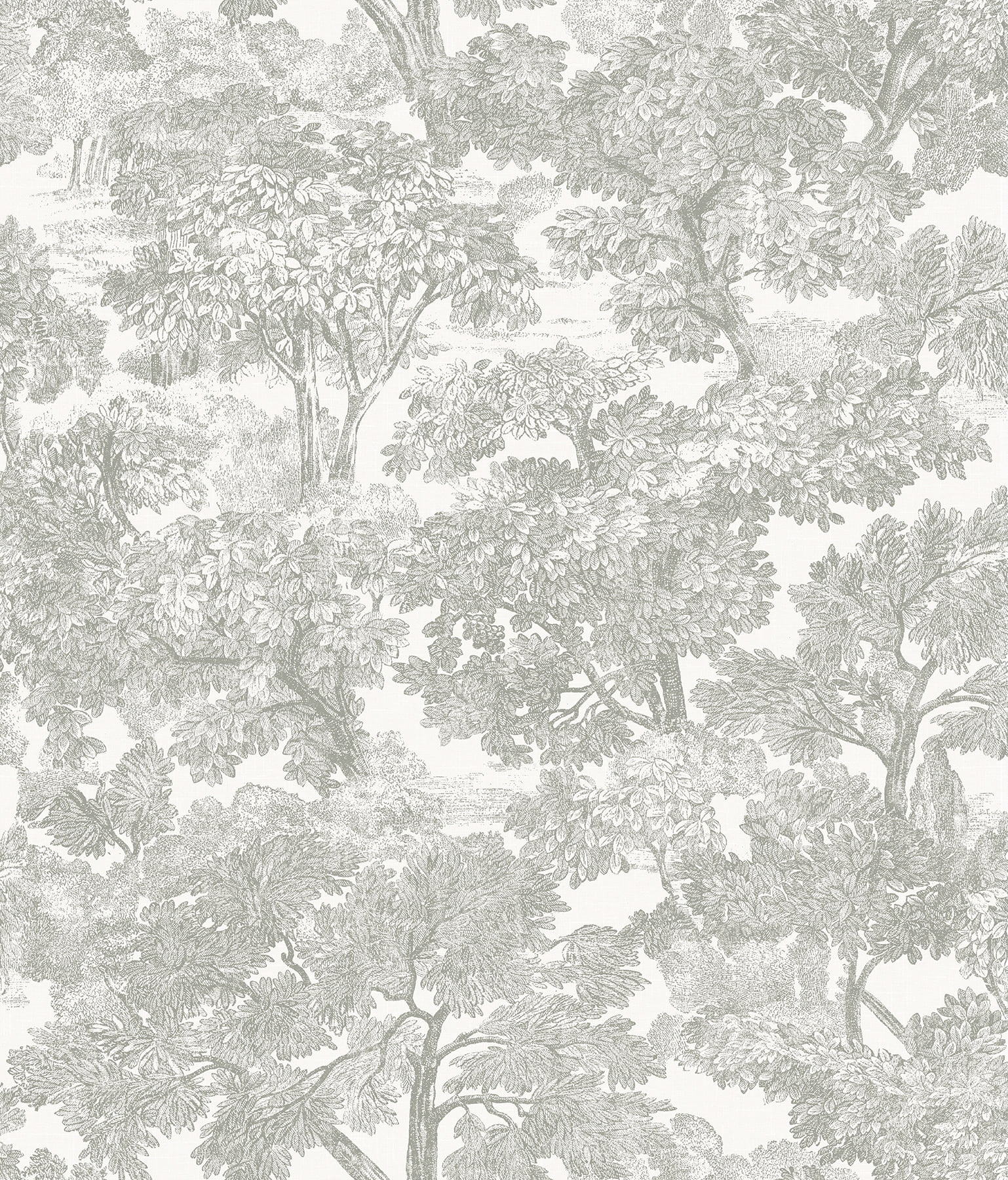 CHESAPEAKE MERCHANDISING Chesapeake Spinney Grey Toile Prepasted High Performance Wallpaper, 20.5-in by 33-ft, 56.4 sq. ft.