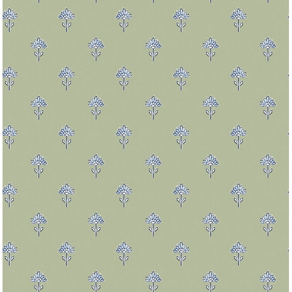 Chesapeake Surdiva Green Floral Fan Wallpaper