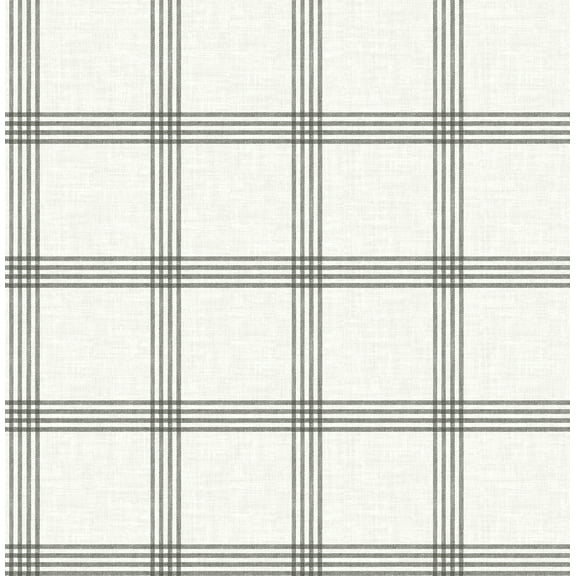 Chesapeake Twain Charcoal Plaid Wallpaper