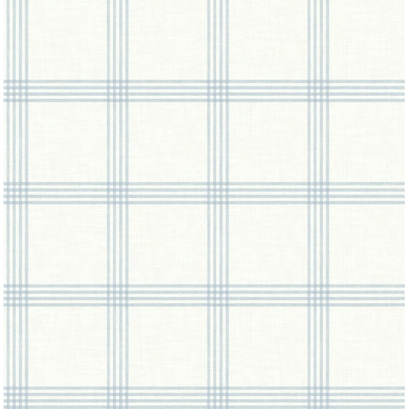 Chesapeake Twain Light Blue Plaid Wallpaper