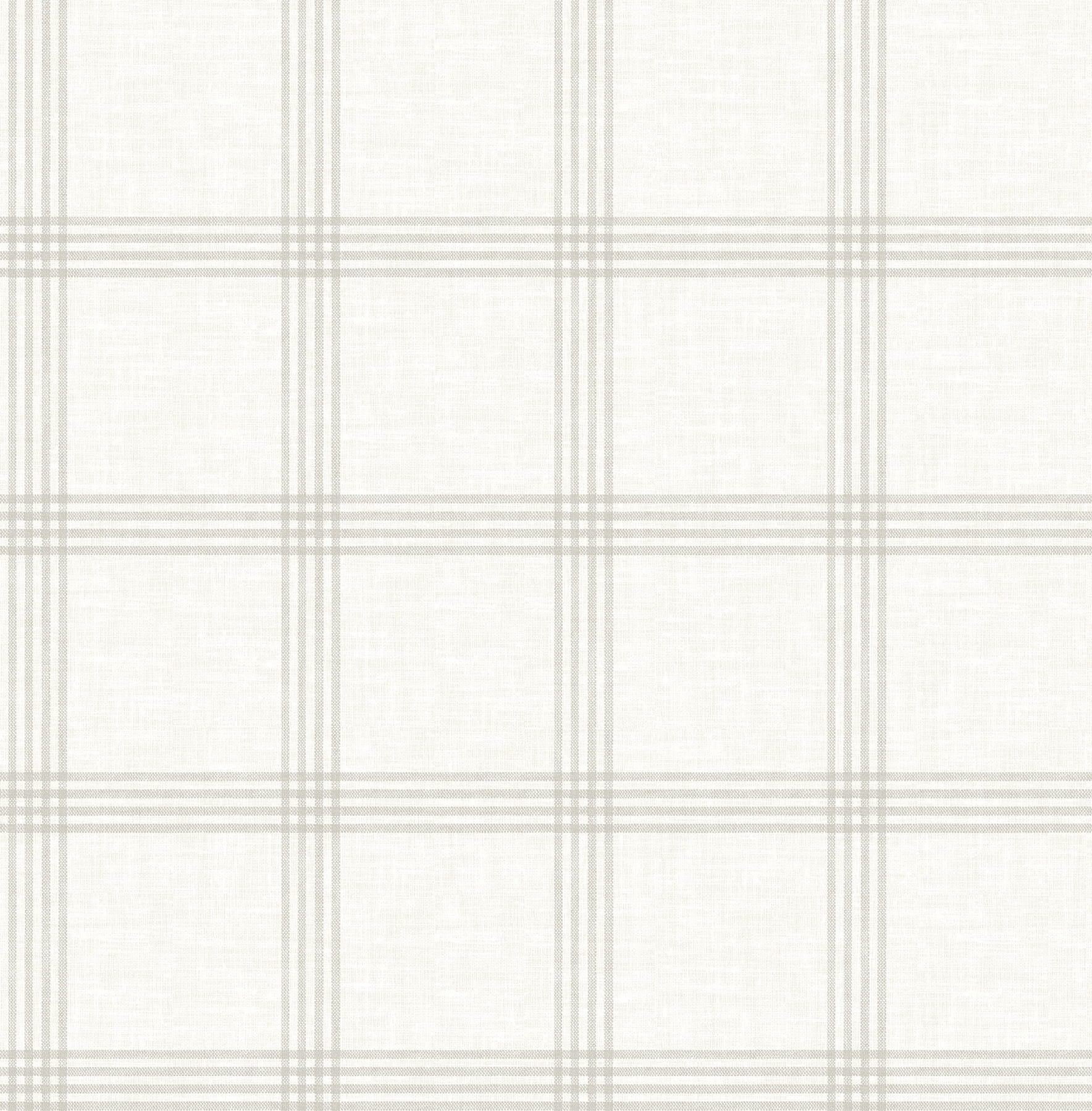 Chesapeake Twain Light Grey Plaid Wallpaper