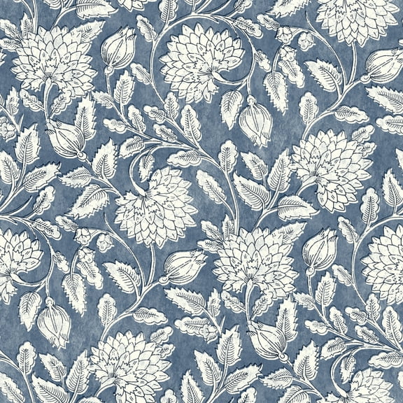 Chesapeake Vadouvan Navy Jacobean Trail Wallpaper