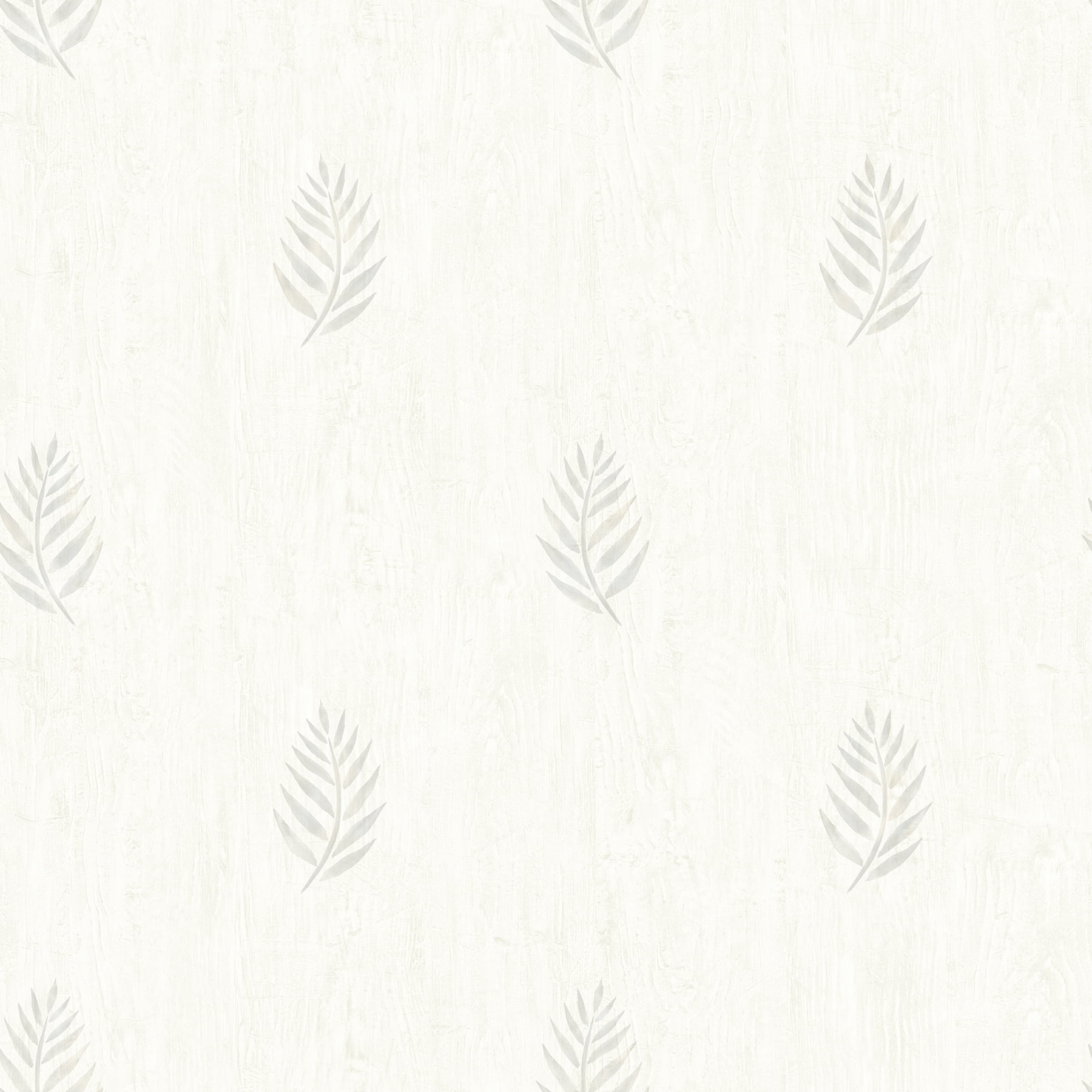 Chesapeake Vista Grey Leaf Prepasted Easy Walls Wallpaper, 20.5in by