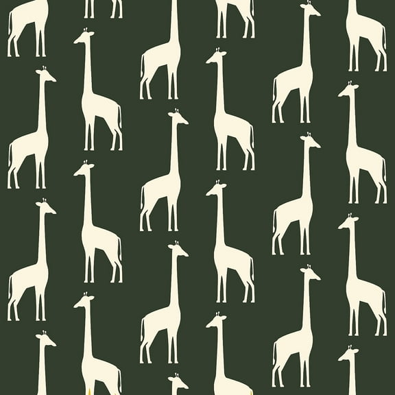 Chesapeake Vivi Green Giraffe Wallpaper