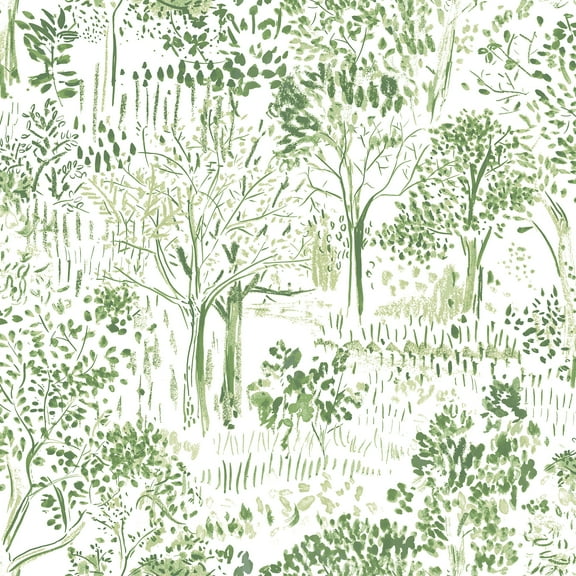 Chesapeake Walden Green Forest Wallpaper, 20.5-in by 33-ft, 56.38 sq. ft.