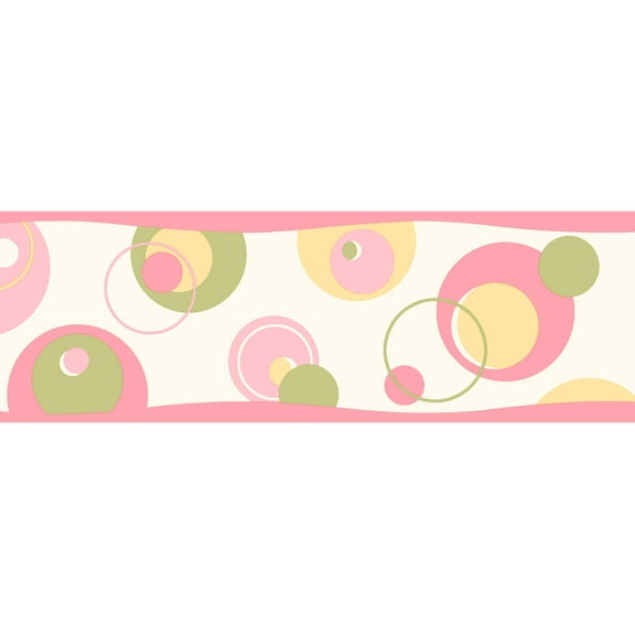 Chesapeake Wobbles Pink Geometric Toss Border