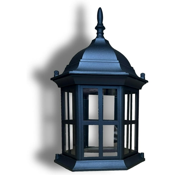 Chesapeakecrafts Authentic Lighthouse Top with Metal Grills and Real Glass Windows. Weatherproof Metal Top for DIY Yard Lighthouses. Powder-Coated Cast Aluminum. (Small 12 x 8 x 7) with grids