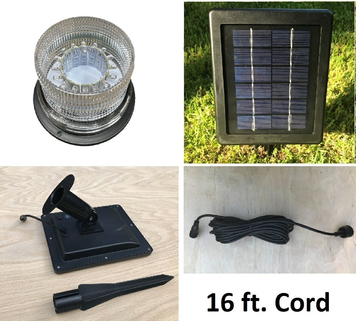 Chesapeakecrafts Solar LED Revolving Lighthouse Beacon. Lasts Days on a Single Charge. Rotating Solar Light with Auto Dusk to Dawn Activation. Remote Solar Panel with 16 ft. Cord. Adjustable Speed.