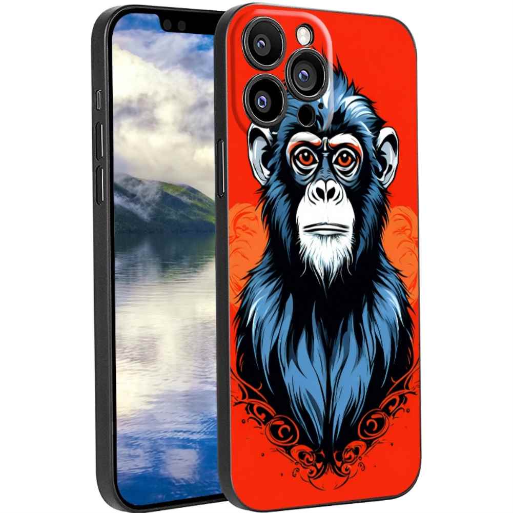 Coque IPhone Drôle Avec Singe Qui Boit – Protection Choc TPU | Pour IPhone 12 à 16 Pro Max
