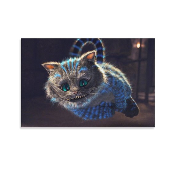 Cheshire Cat Canvas Art Poster And Wall Art Picture Print Modern Family Bedroom Decor Posters,Unframe-style,24x36inch(60x90cm)