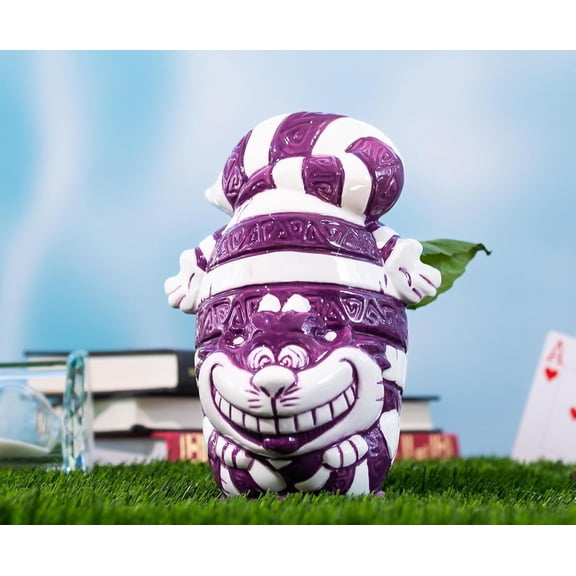 Cheshire Cat Ceramic Mug | Party Cocktail Tumbler For Liquor and Beverages | Holds 13 Ounces