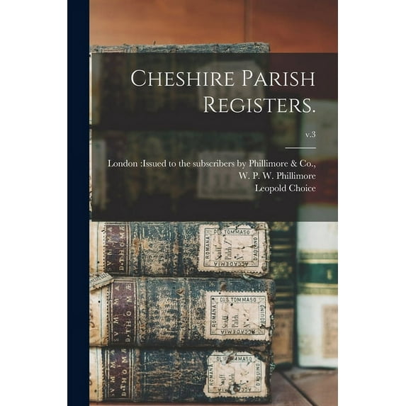Cheshire Parish Registers.; v.3 (Paperback)