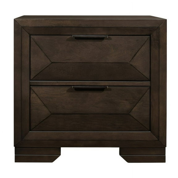 Chesky Collection Contemporary Espresso Nightstand with Raised Panels