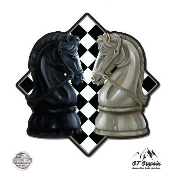 Chess - 3" Vinyl Sticker - For Car Laptop I-Pad Phone Helmet Hard Hat - Waterproof Decal