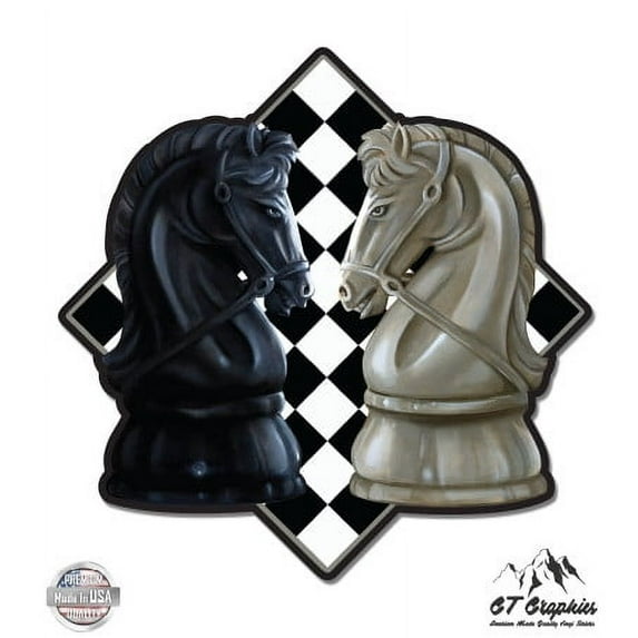 Chess - 8" Vinyl Sticker - For Car Laptop I-Pad - Waterproof Decal
