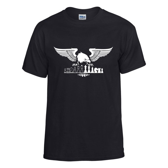 Chess All American Chess Eagle in white ink; Chess T-shirt, Men Women, Girls, Boys Chess Shirt; Hoodie Available