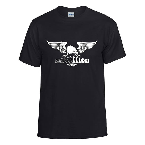 Chess All American Chess Eagle in white ink; Chess T-shirt, Men Women, Girls, Boys Chess Shirt; Hoodie Available