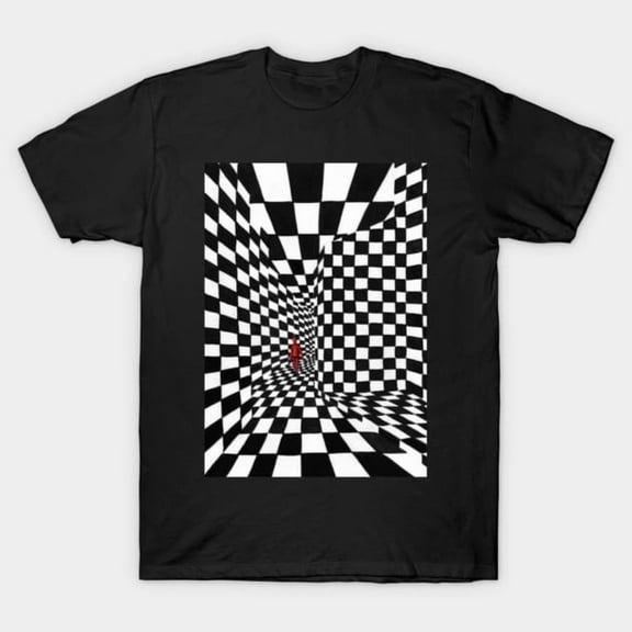 Chess Art 1 Modern Abstract Geometric Strategy Grid Board Game Design Unisex T-Shirt, up to size 3XL.