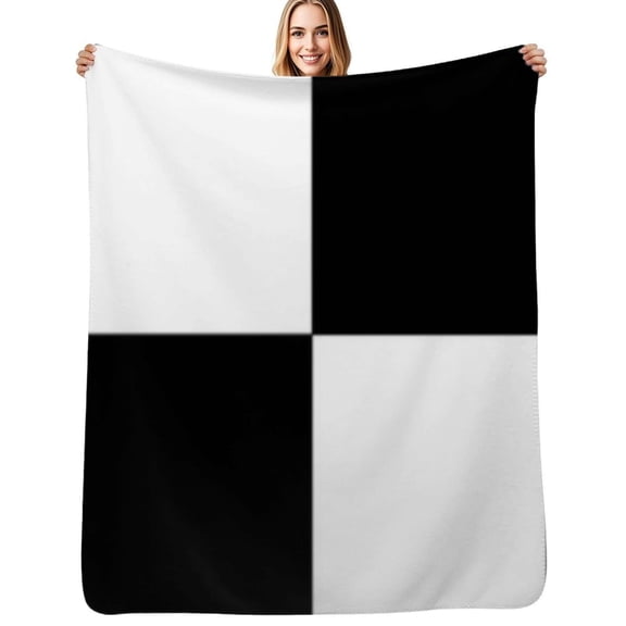 Chess Board Black Soft Blanket Travel Bedding Throws Flannel Bedspread Sofa Bed Cover