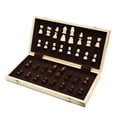 thumbnail image 1 of Chess Board Game International Chess Set Wooden Folding Chess Board Storage Box Travel Game M, 1 of 2
