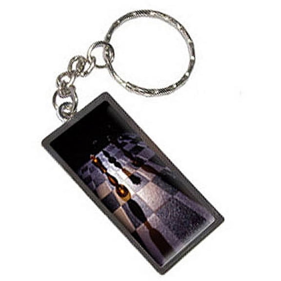 Chess Board Gold King Keychain Key Chain Ring