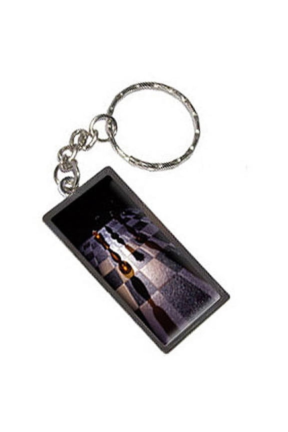 Chess Board Gold King Keychain Key Chain Ring