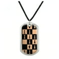 thumbnail image 1 of Chess Board Pieces Pattern Military Dog Tag Pendant Necklace with Cord, 1 of 4