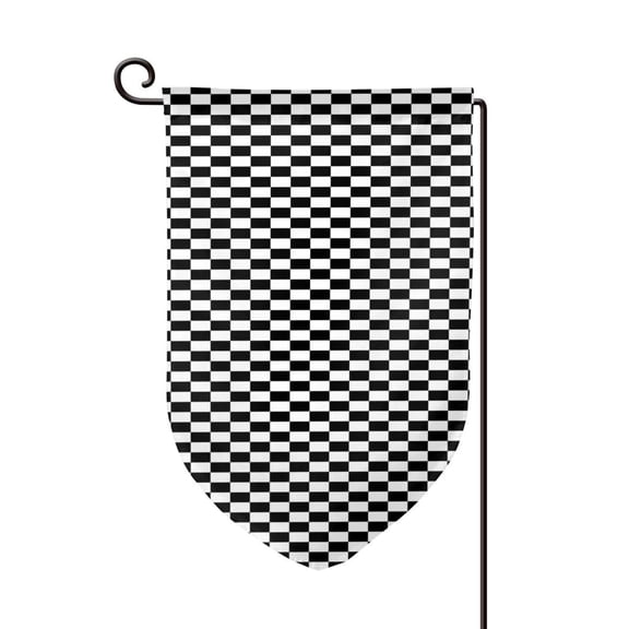 Chess Checkerboard Garden Flag Double Sided Small Flag Yard Home Decorative Flags Banner 12.5 x 18 Inch Fillet