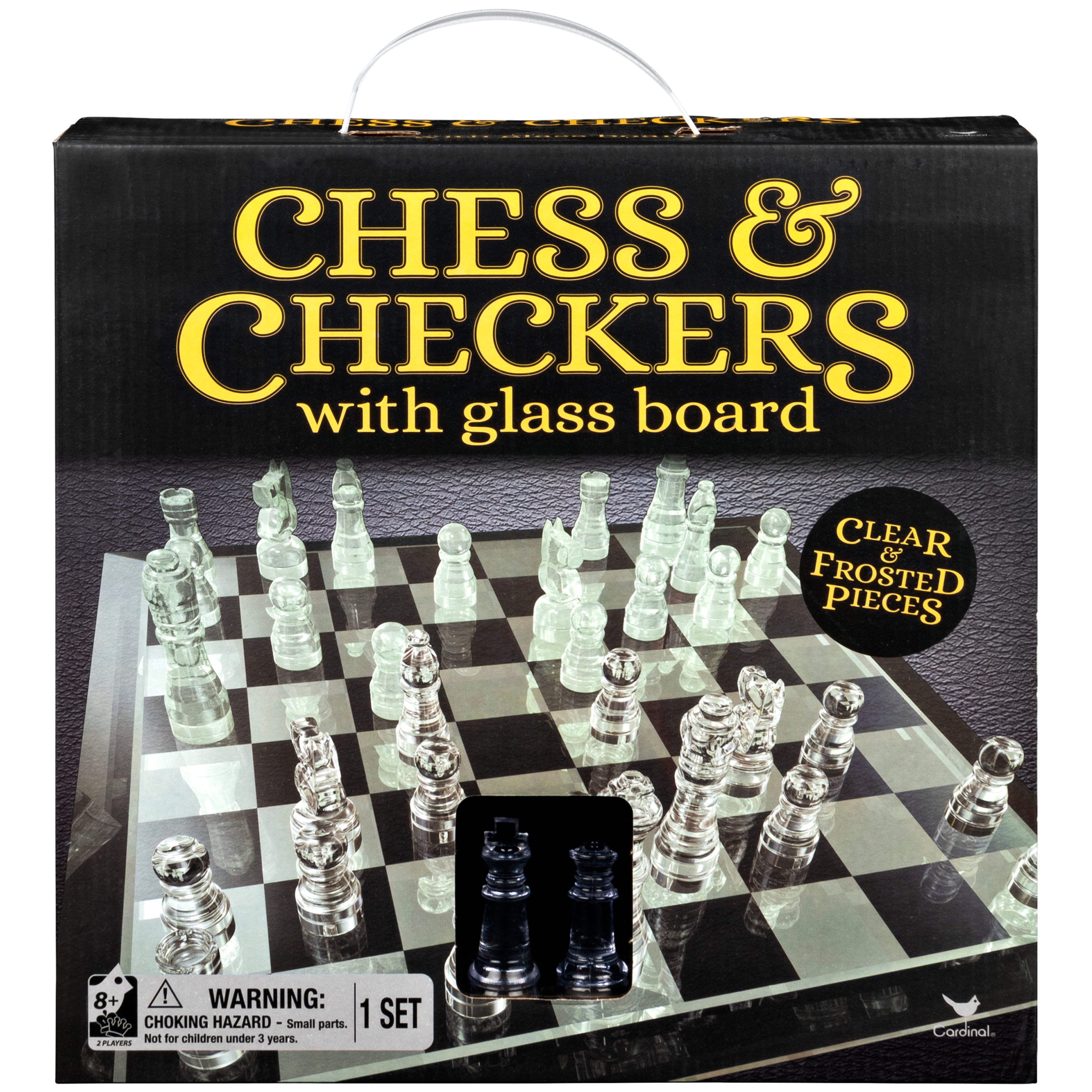 Deluxe Vintage Wood Chess and Checkers Game Set