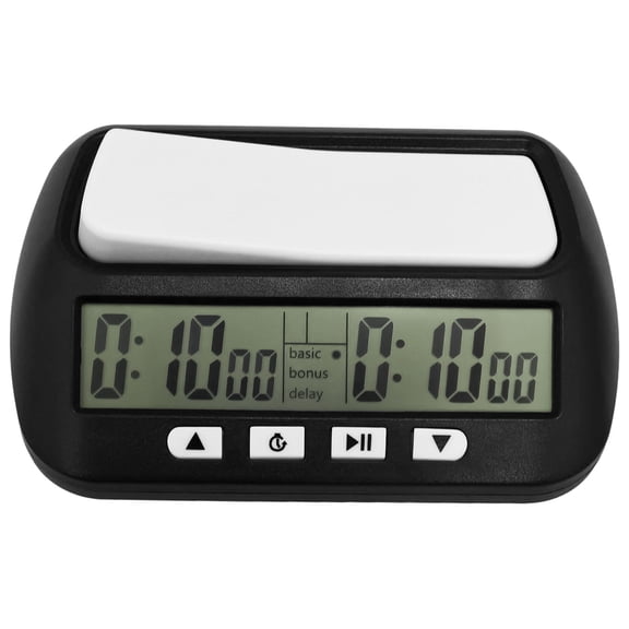 Chess Clock Digital Chess Timer Professional for Board Game Player Count up/Down Timer with Alarm Function Black Battery Not Included
