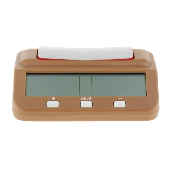 Chess Clocks,Professional Portable Digital Chess Board,Competition Count Chess Games Electronic Stop - Brown, 13.8x8.8x4.5cm