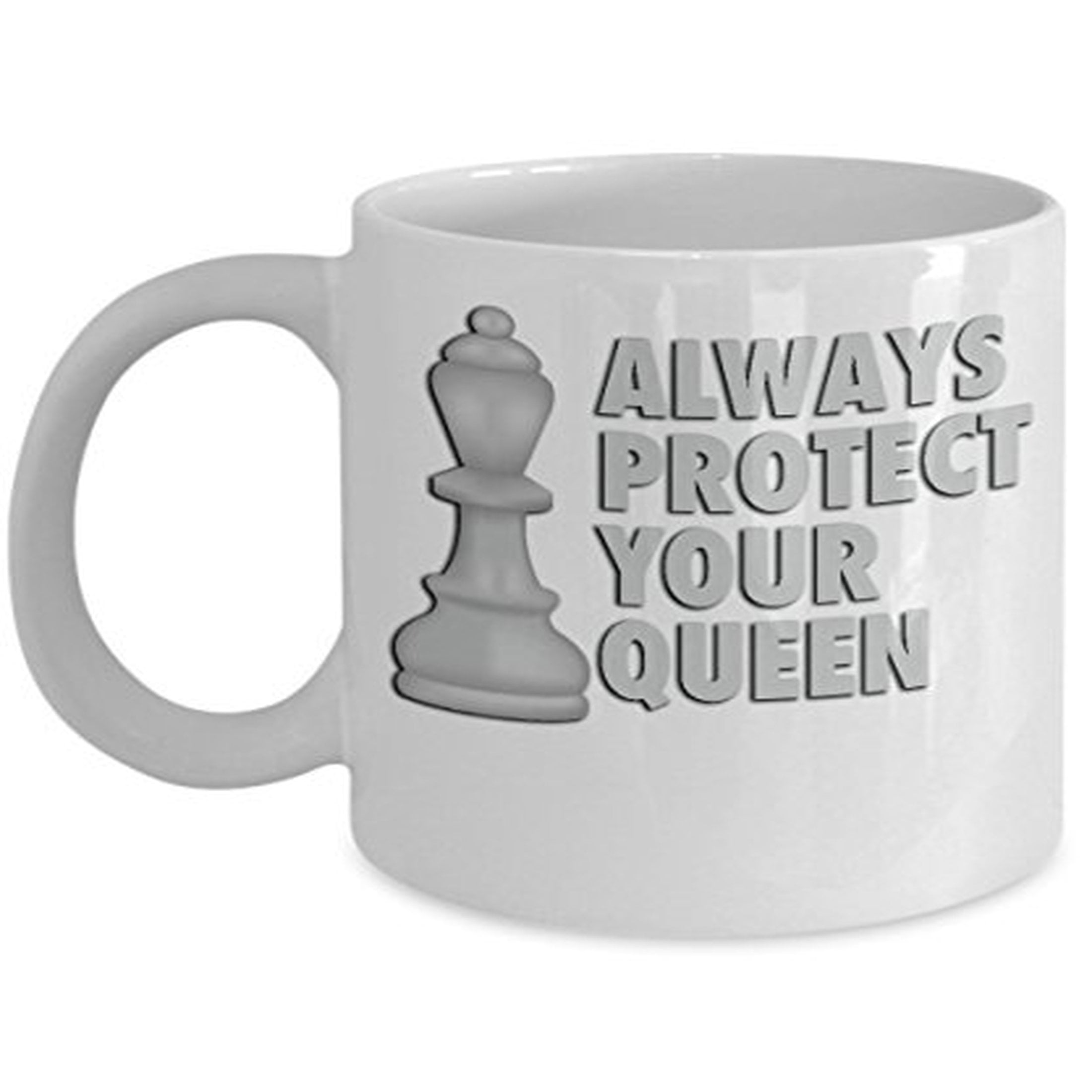Chess Coffee Mug - Always Protect Your Queen - Board Game Gifts - 11 oz  Ceramic Cup - Walmart.com