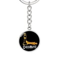 thumbnail image 1 of Chess Fan Check Mate Keychain Stainless Steel or 18k Gold Circle Pendant, 1 of 16