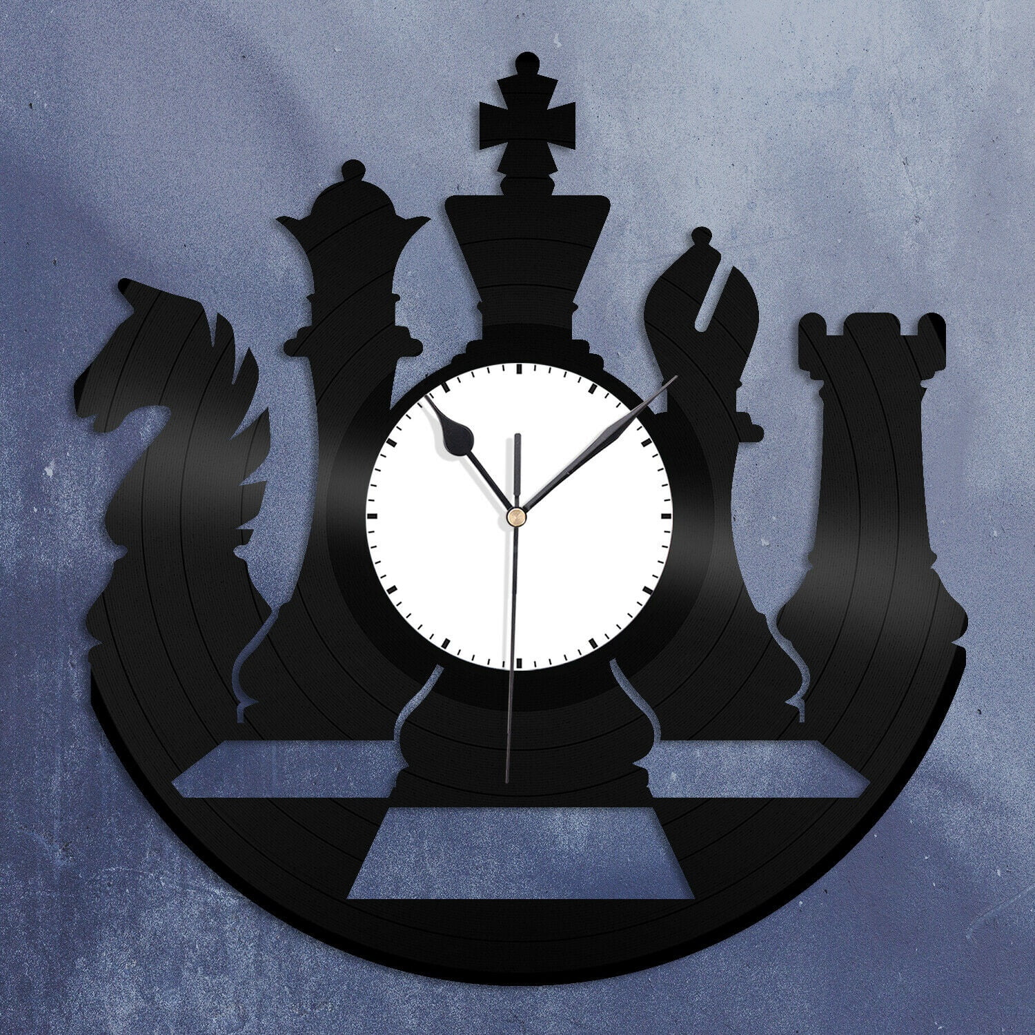 Chess Game Vinyl Wall Clock Unique Gift for Friends Men Women Home ...