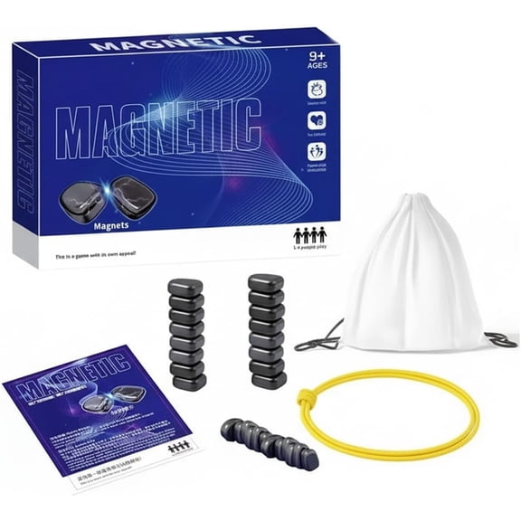 Chess Game with String, 20 Stones, Portable Multiplayer Battle Board Games for Family Game Night, Travel & Camping, Tabletop Strategy Game