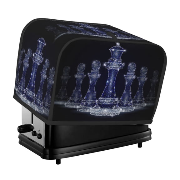 Chess Geometric Polygonal 2 Slice Toaster Cover Bread Maker Dust Protective For Small Kitchen Appliance Covers