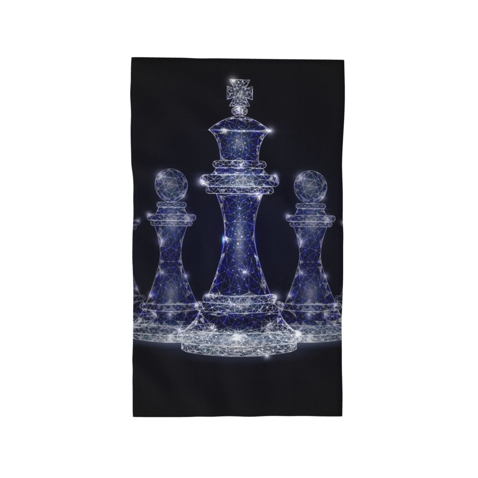 Chess Geometric Polygonal 27.5" x 16" Ultra Soft Hand Towel, Face Wash Cloth for Bathroom, Gym, Travel, Pool