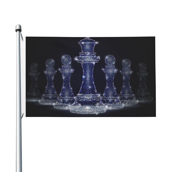 Chess Geometric Polygonal Flag 3X5 Ft Garden Yard House Flags Banner Sign Outdoor Indoor Party Home Garden Decoration