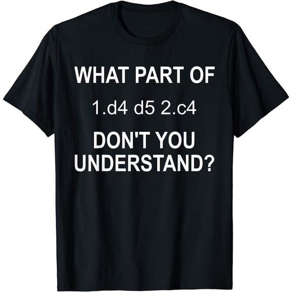 Chess Gifts For Men Kids Queen's Gambit Modern Chess Opening T-Shirt Black Small
