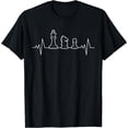 thumbnail image 1 of Chess Heartbeat | Gift Chess Master | Chess Club T-Shirt Black Small, 1 of 4