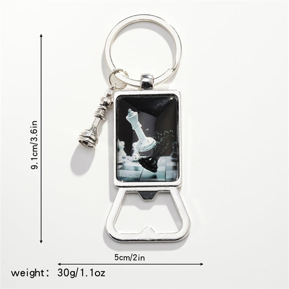 Chess Keychain European Retro Pendant Creative Car Bag Key Ring Metal Plating Decoration