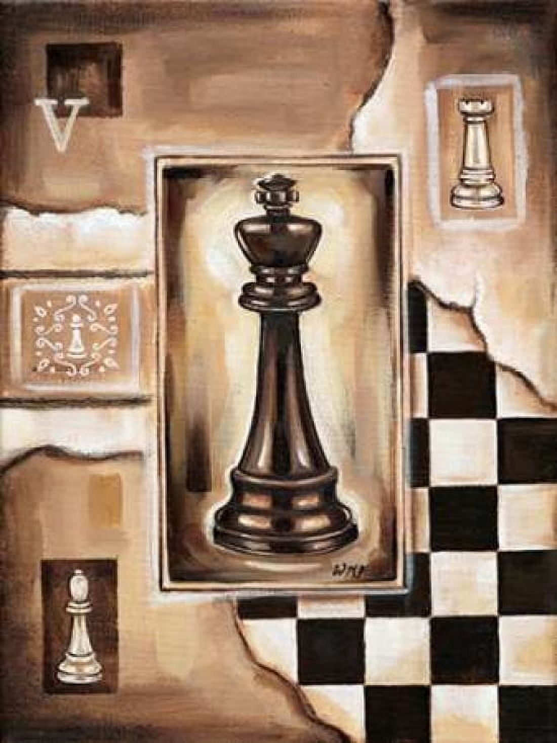 Chess King Canvas Art - Wendy Fields (18 x 24)