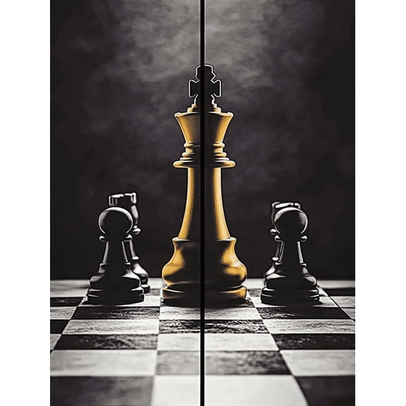 Chess King Decoration Painting/Canvas ArtSuitable for Decorating Living Room Bedroom Office Game Room Study Room Conference Room Hotel Lobby and Chess Club